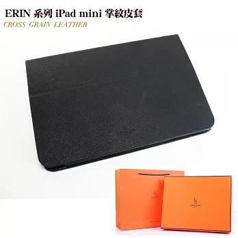 LuxuryStory iPad mini2 / mini3專用 Erin 系列手工真皮保護套 - 掌紋雅黑