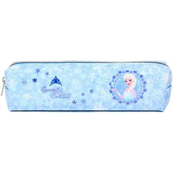 《sun-star》迪士尼冰雪奇緣防潑水細長型筆袋(艾莎藍)
