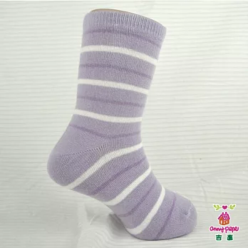【anny pepe】兒童橫條短襪19淺紫