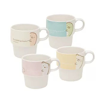 San-X 角落公仔個人檔案系列疊疊馬克杯。羞羞貓