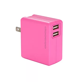 doocoo itofu3 3.4A智慧型USB輕巧快速充電器粉紅色