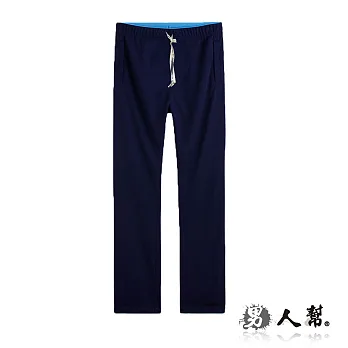 【男人幫】K0408＊【運動風休閒吸溼排汗短褲】丈青藍條 4L