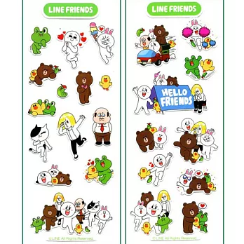 LINE FRIENDS 新潮貼紙(隨機出貨)