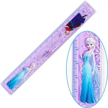 《sun-star》迪士尼冰雪奇緣15cm半透明直尺(紫)