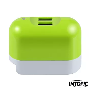 INTOPIC 廣鼎-2A雙USB充電器 CU-001清新綠