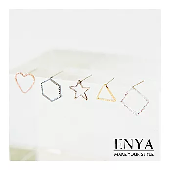 Enya★925銀 花樣圖形五件組耳環
