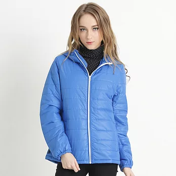 【CORPO X】女款科技羽絨外套-3M新雪麗保暖系列(超潑水)L藍格紋