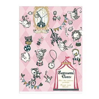 San-X 魔幻馬戲團夜空系列雙開A4文件夾