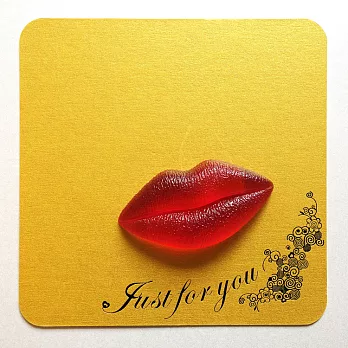 單唇方形卡 Lips card square