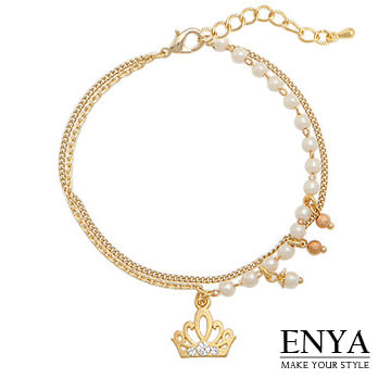 Enya★皇冠珍珠手鍊