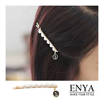 Enya★COCO 小香風髮夾數字5
