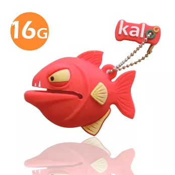 Kalo 矽膠造型隨身碟 -3D食人魚 16G -艷紅