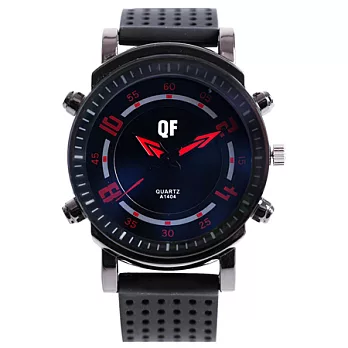 Watch-123 藍光鏡面箭頭指針運動腕錶紅時標