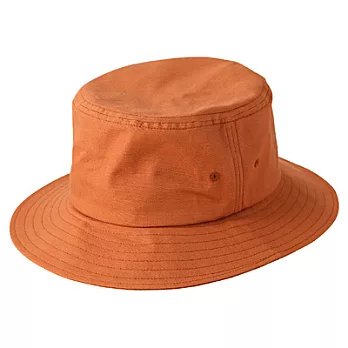 [MUJI 無印良品]棉質有簷帽橘色