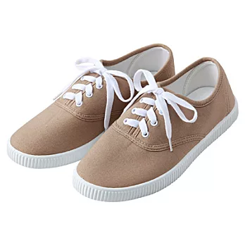 [MUJI 無印良品]棉質休閒鞋米色L24.5~25.0cm米色