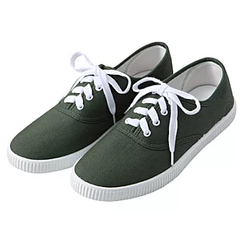 [MUJI 無印良品]棉質休閒鞋綠色L24.5~25.0cm綠色