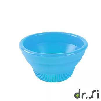 【Dr.Si】安全攜帶矽膠摺疊碗(藍)