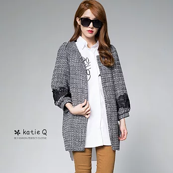 【KatieQ】設計名品時尚造型外套(2色)-M-XLM灰