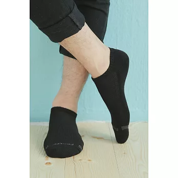 【Footer除臭襪】素面氣墊運動船短襪 T31L(男款)L 黑色