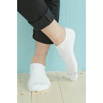 【Footer除臭襪】素面氣墊運動船短襪 T31L(男款)L 白色