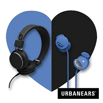 Urbanears 瑞典設計 情人節限量買一送一組合 Plattan Plus + Medis 耳機精簡黑+勿忘我藍