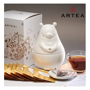 ARTEA[茶禪ㄧ味]白瓷Tea熊罐(日月潭紅玉琥珀3gX12包).