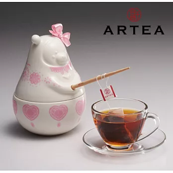 【ARTEA】粉愛心Tea熊罐(3款推薦好茶)3gX12包