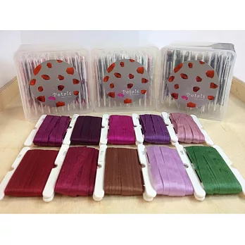 【Crystal Rose緞帶專賣店】Petals 緞帶刺繡盒裝 1045-5mm 紫色系