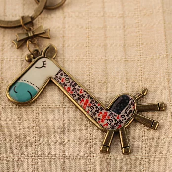 古趣長頸鹿鑰匙圈‧文創小趣味‧E款