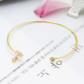 【安珂ECO正韓飾品】細緻小氣質水滴鑽細邊 手環