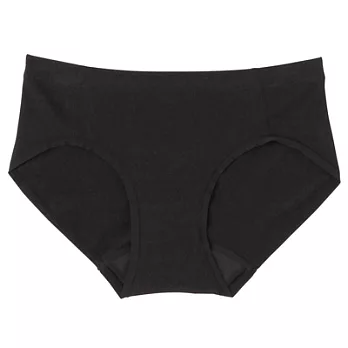 [MUJI 無印良品]女有機棉混彈性日常型生理內褲L黑色