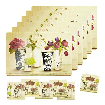 【米朵】名家插畫圖案防汙餐墊組-花卉園