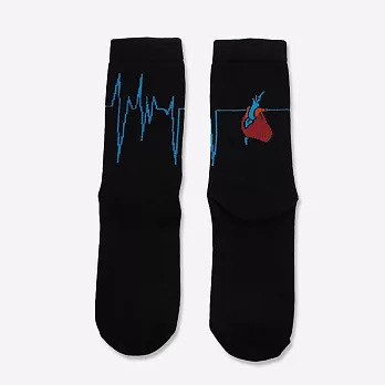 【Provocateur 煽動者】 黑ECG-Heart 襪
