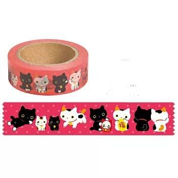 San-X 小襪貓禮品包裝彩色紙膠帶。招福貓