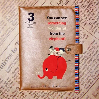 《Shinzi Katoh 加藤真治》三個小孩PU多功能手帳套附萬用日誌本