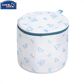 【樂扣樂扣】ETTOM貼身衛生衣雙層衣物洗衣網袋-藍色(圓筒型)藍色