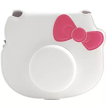 For FUJIFILM mini Hello Kitty 拍立得專用皮質相機包/白色