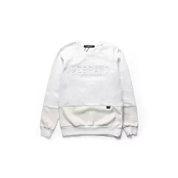 【DEBRAND】吳克群 2014 A/W DEBRAND 甲骨文 拼接Sweater 大學TEEL白