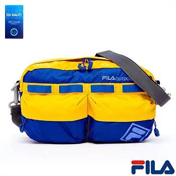 FILA專業戶外運動隨身包(黃藍)BSO-1627-RB