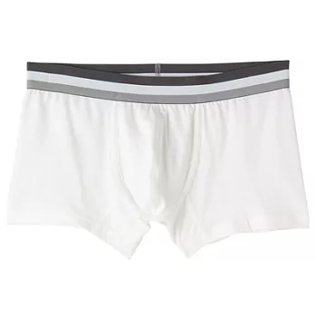 [MUJI 無印良品]男棉混舒適彈性低腰拳擊內褲S白色