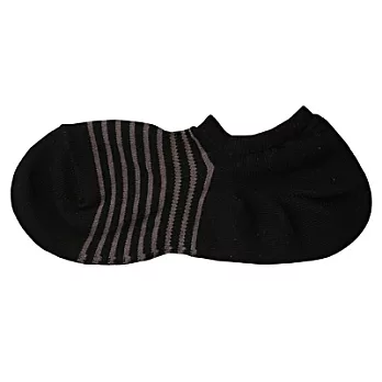 [MUJI 無印良品]男棉混橫紋淺口直角襪黑色25~27cm黑色
