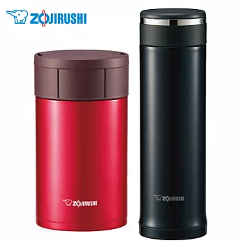 象印不鏽鋼真空燜燒杯保溫杯組 SW-HAE45(RM)+SM-JD48(BA)