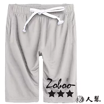 【男人幫】K0440＊【ZOBOO星星潮流短褲】白色 XL號
