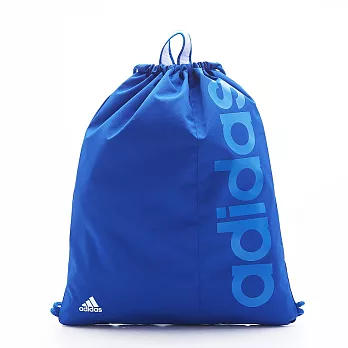 ADIDAS 大字系列簡約束口輕便後背包藍色