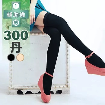 蒂巴蕾健康美容300D大腿機能襪顯瘦黑