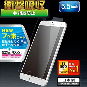 ELECOM iPhone6 plus超衝擊吸收/指紋防止保護貼(5.5吋) -日本製