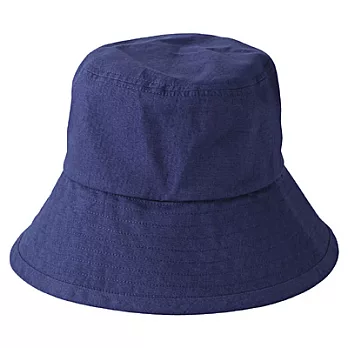 [MUJI 無印良品]棉質水洗鬱金香帽藍色