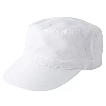 [MUJI 無印良品]棉質水洗軍帽柔白