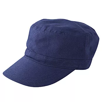 [MUJI 無印良品]棉質水洗軍帽藍色