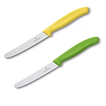 VICTORINOX 11cm經典番茄刀-黃+綠